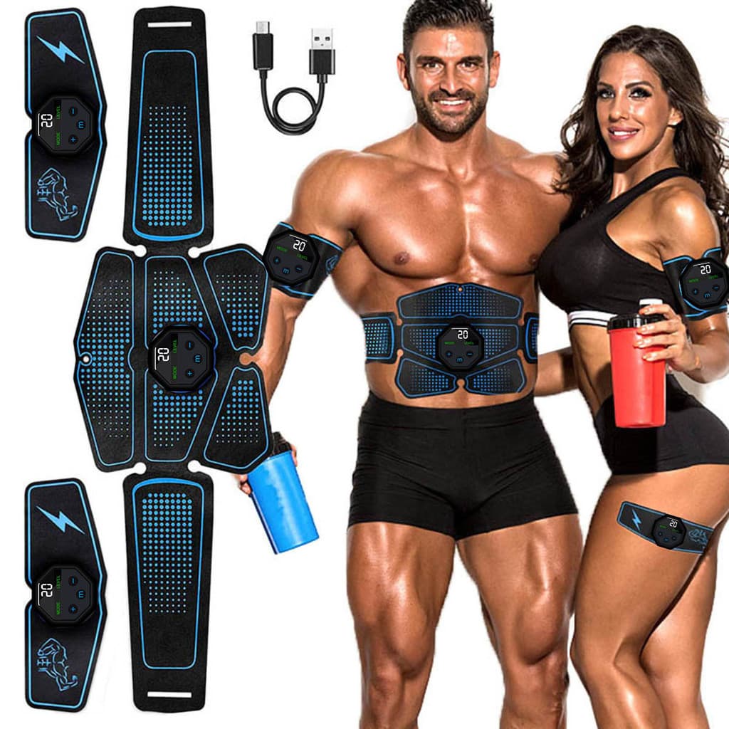 Fornecimento recarregável inteligente sem fio exercitador abdominal remendo muscular abdominal treinamento muscular cint