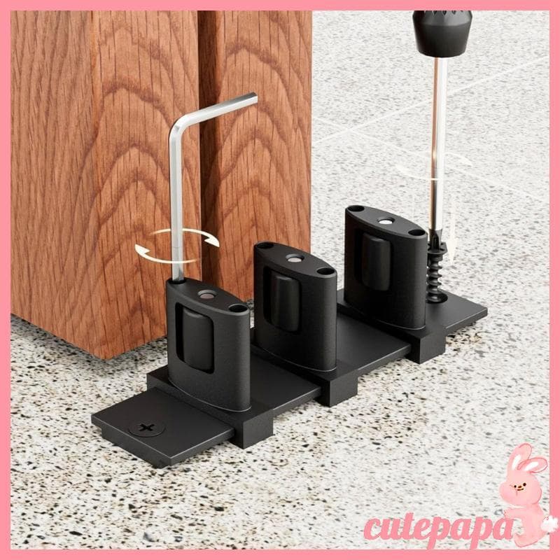 cutepa Armário Guarda-Roupa Deslizante Guia Piso Ajustável 3 Rolos Plugues Parafuso