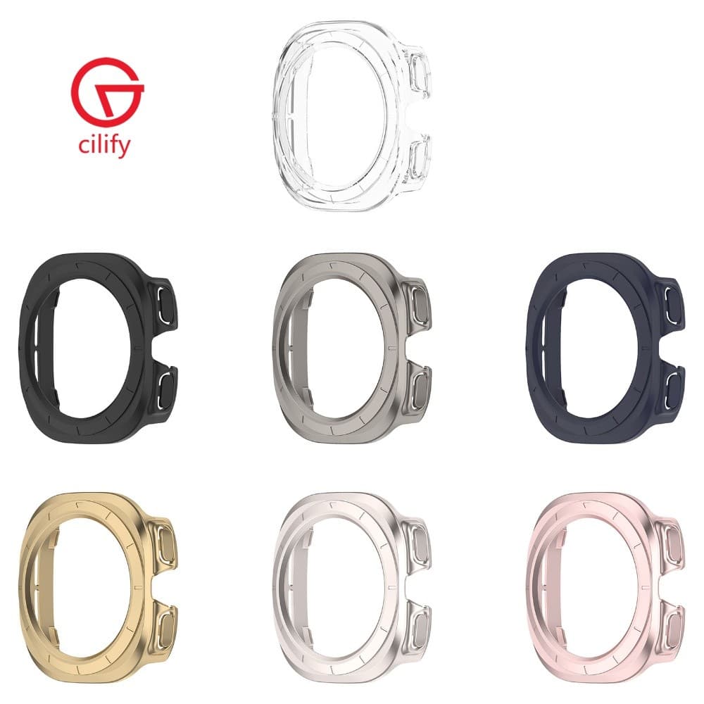 Capa Rígida Fina Com Moldura Meio Oca Para PC Samsung Galaxy Watch Ultra 47MM Protetor De Pára-Choque
