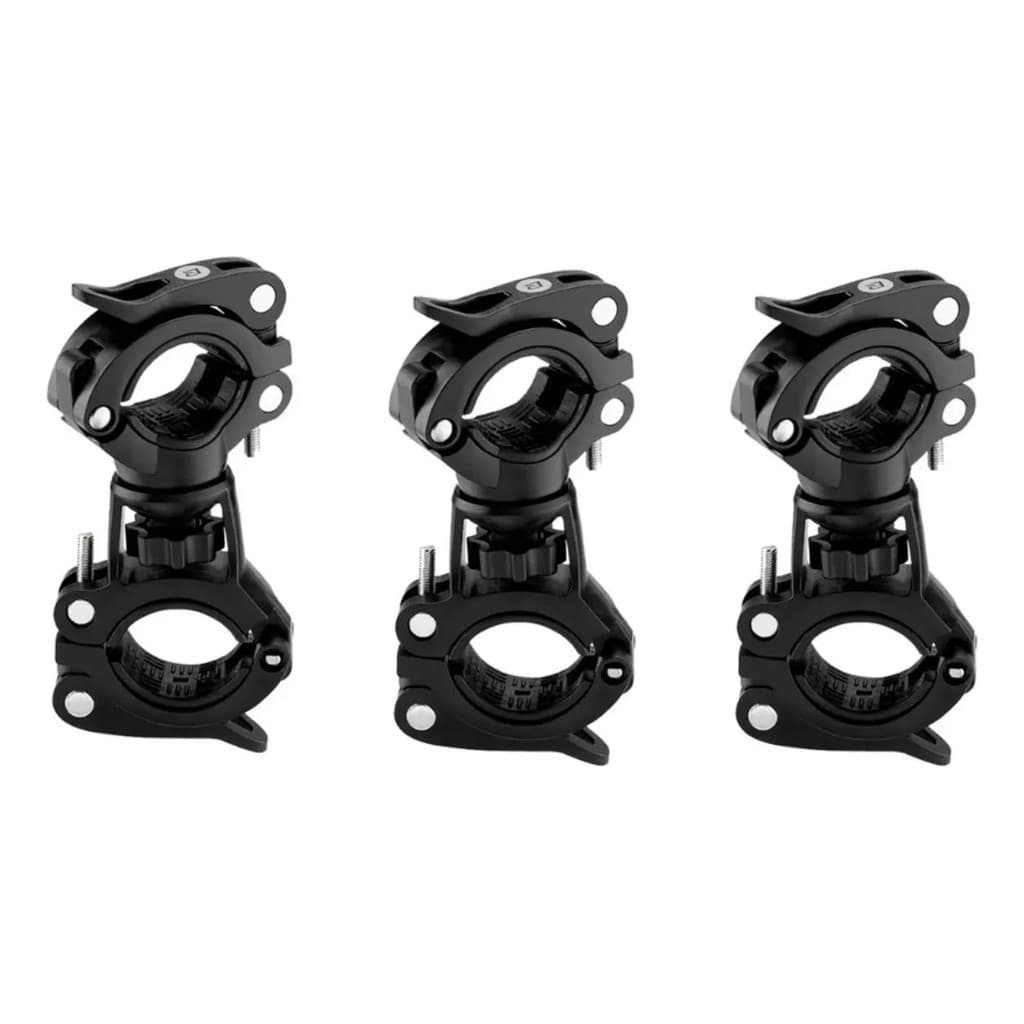 Kit 3: Suporte de lanterna para guidão com função de rotação de 360º