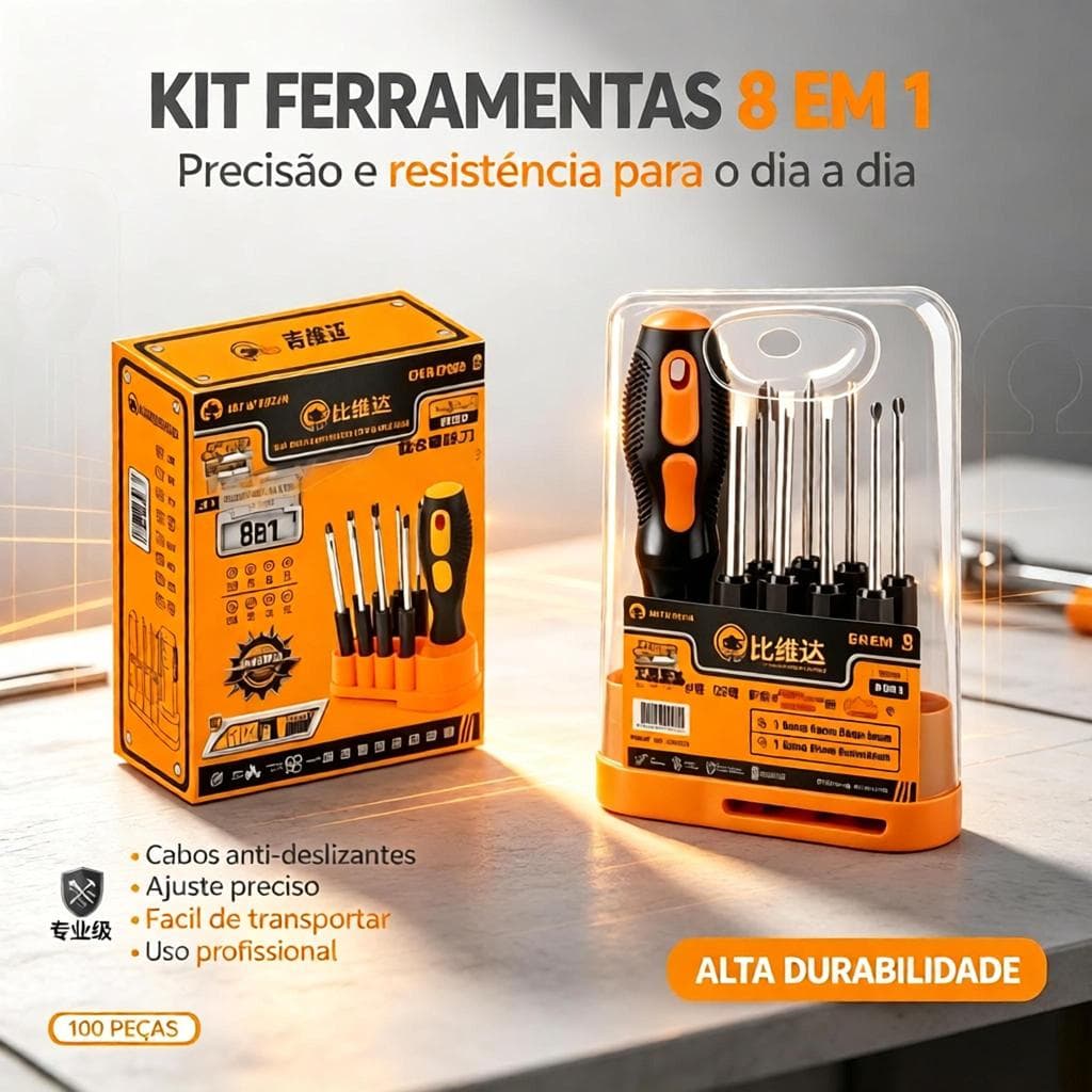 Conjunto de chaves de fenda 8 em 1 chave de fenda kit chave de fenda