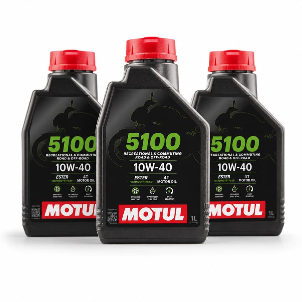 Kit 3 Óleos De Motor Motul Semi-sintético 10W40 Para Motos E Quadriciclos 1L