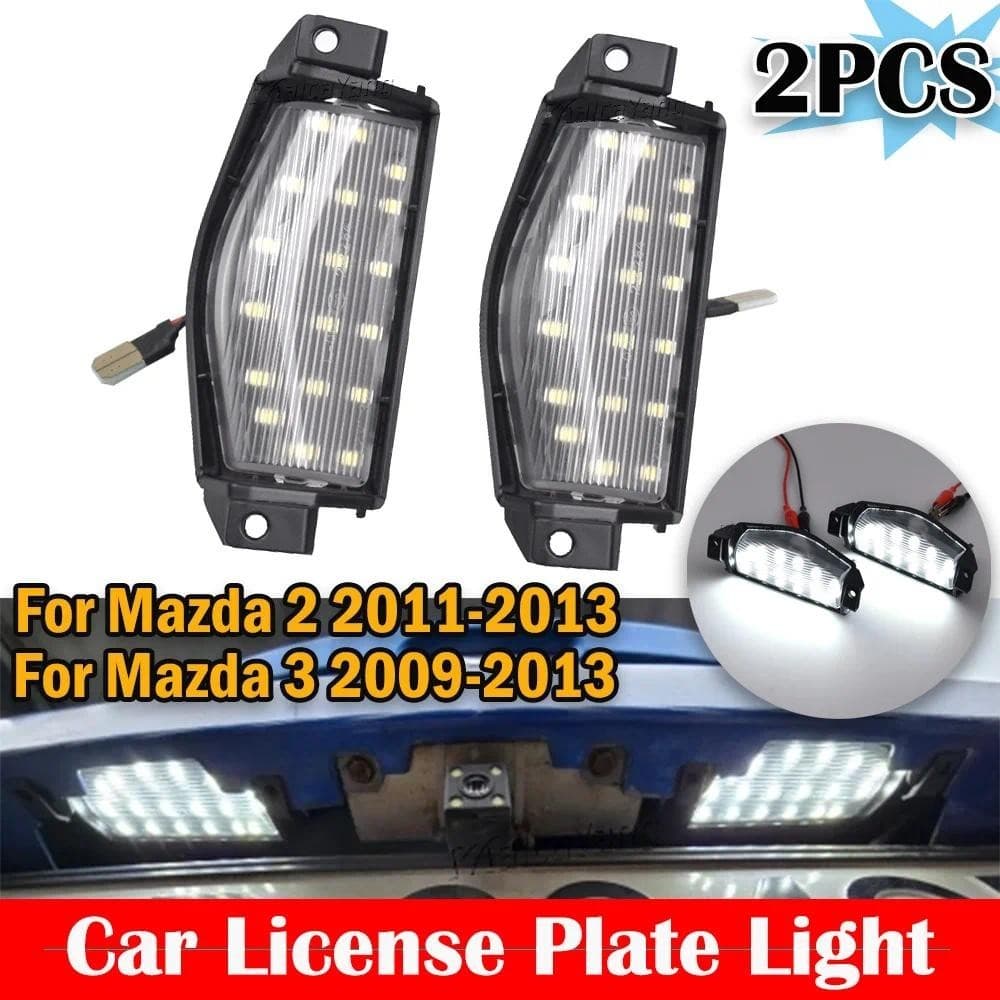Carro LED Luzes Da Placa De Licença Número Traseiro Lâmpada Para Mazda 3 2009-2013 2 2011 Livre De Erros Canbus Branco A