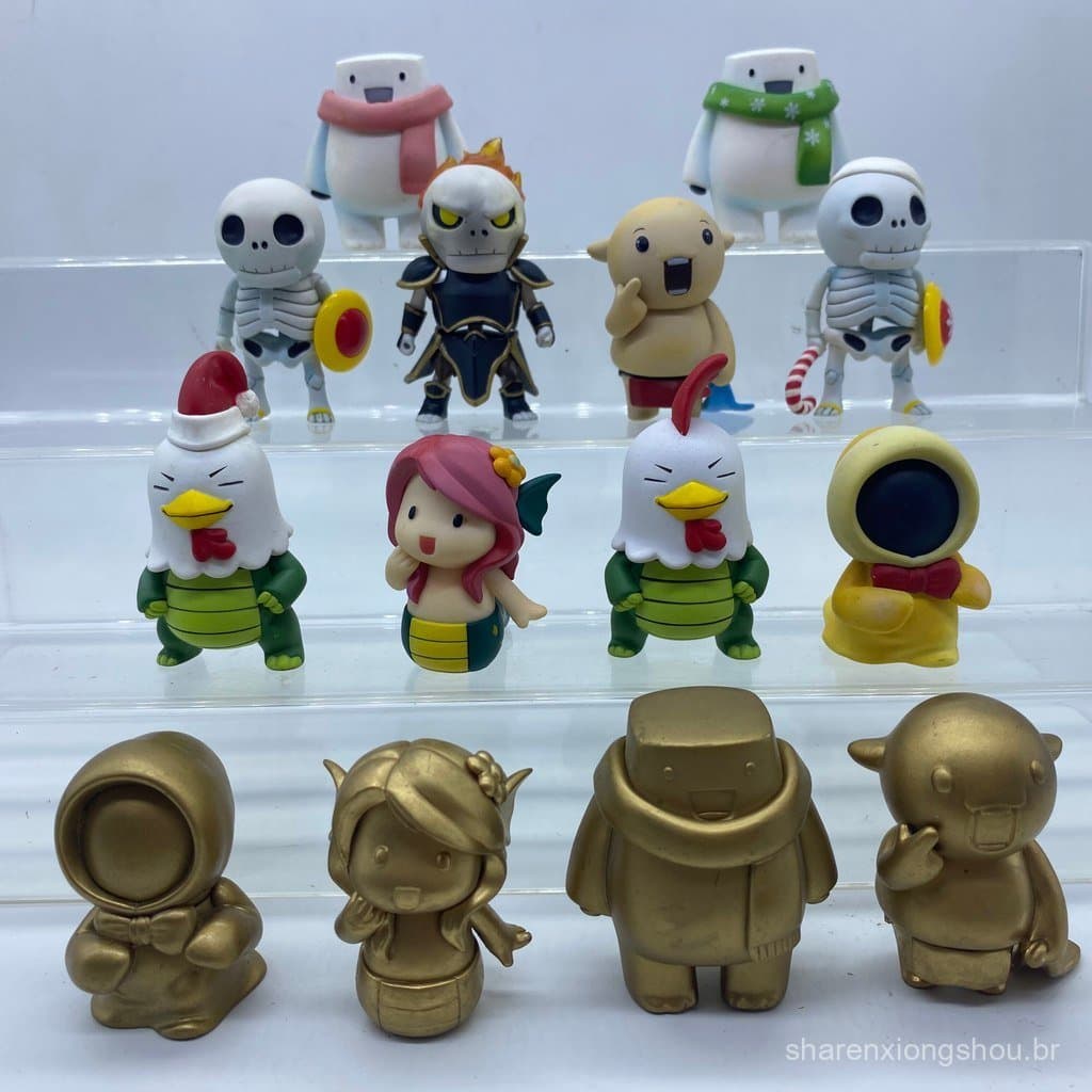 Nova Figura Coreana de Frango Caveira Sem Rosto com Boneco de Neve e Fixação Magnética, Modelo de Boneco Decorativo QVE1