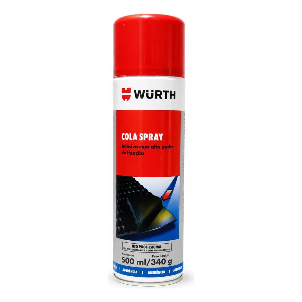 Cola Adesivo Spray 500ml /340g Tecido Madeira Plástico Würth
