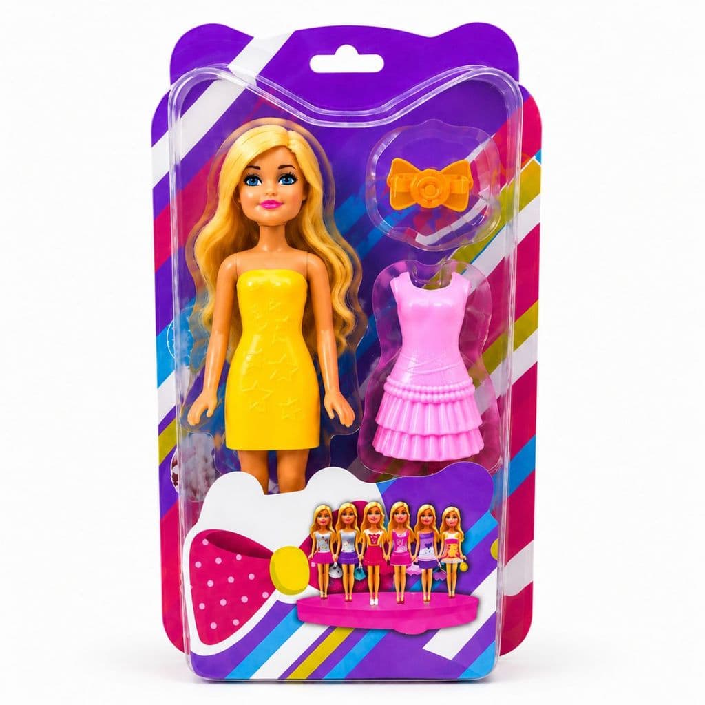 Brinquedo Boneca Infantil Polly Patty Com Acessorios Meninas Colecionavél