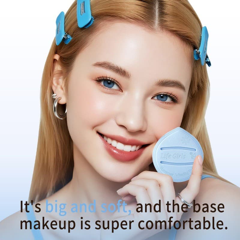 Macaron Color Powder Puff Macio Grosso Maquiagem Esponja Almofada Seco Molhado Dual-Use Foundation Alta Cobertura Base I
