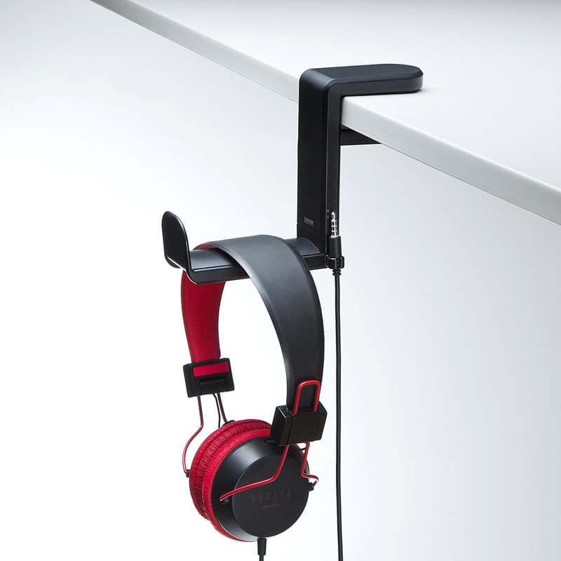 Japão sanwa rotativo suporte de fone de ouvido Deskside gancho fone de ouvido cabide jogo escritório expositor 360°Prate