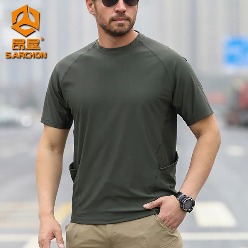 Unken Capricórnio Camiseta masculina de secagem rápida, manga curta, gola redonda, esportes ao ar livre, transpiração re