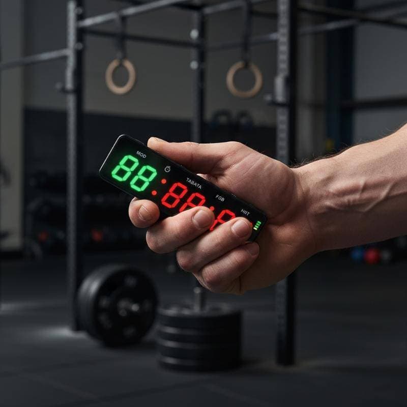 WEIYU Temporizador Digital 6 Dígitos LED Ginásio Fitness Clo Recarregável Modo HIIT Cronômetro Contagem Regressiva Para