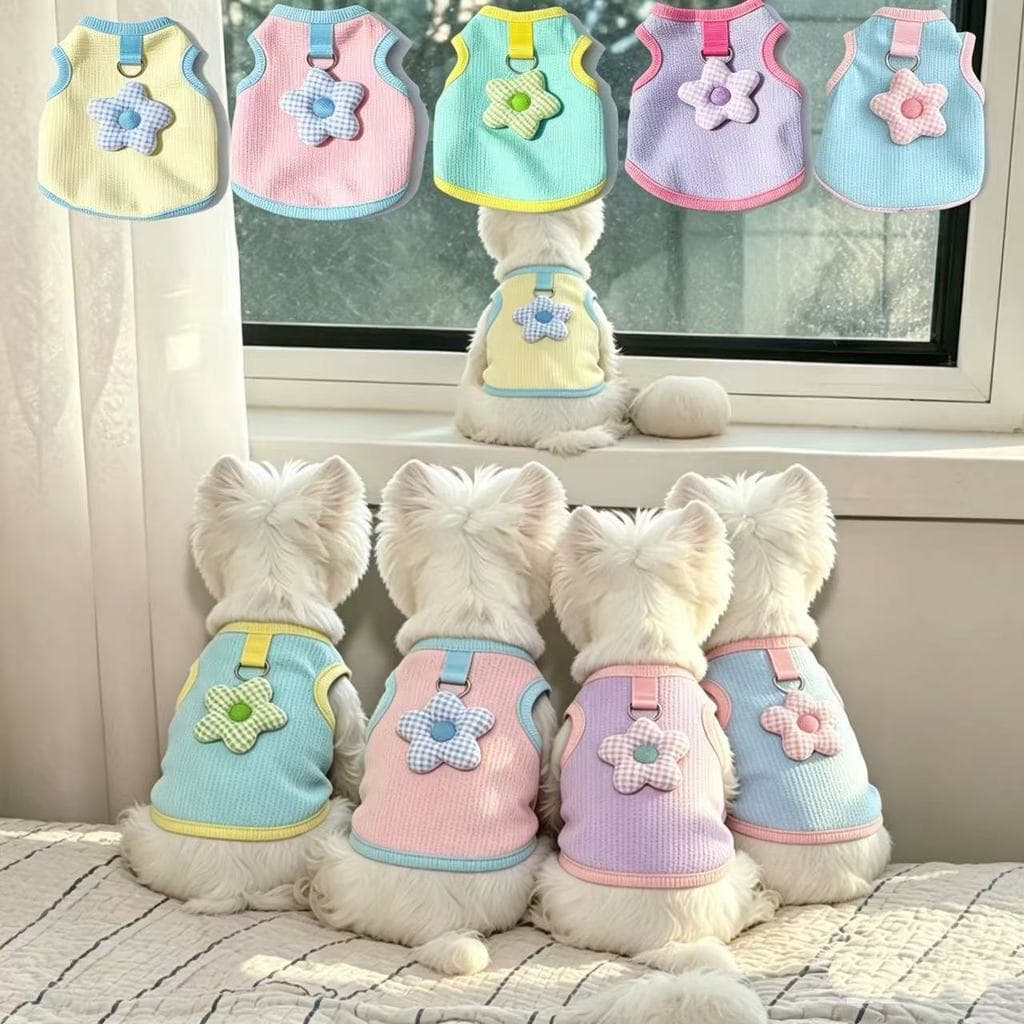 Colete para gatinhos com guia para levar cães pequenos para passear, roupa para cães pequenos SH5L