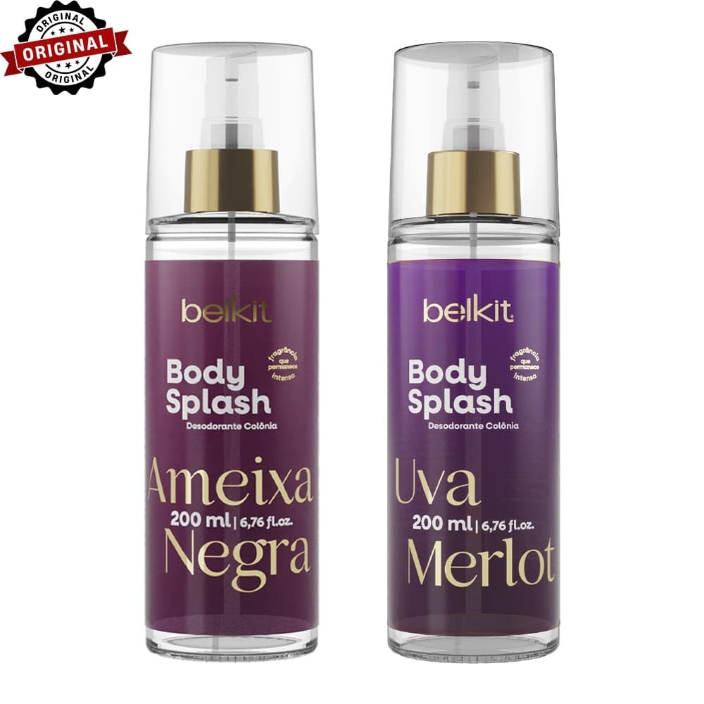 Kit 2 Body Splash Uva Merlot e Ameixa Negra Alta Projeção e Fixação