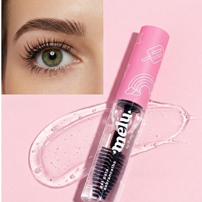 Gel Para Sobrancelha Incolor Melu Ruby Rose RR-8422 Fixador Rímel Transparente