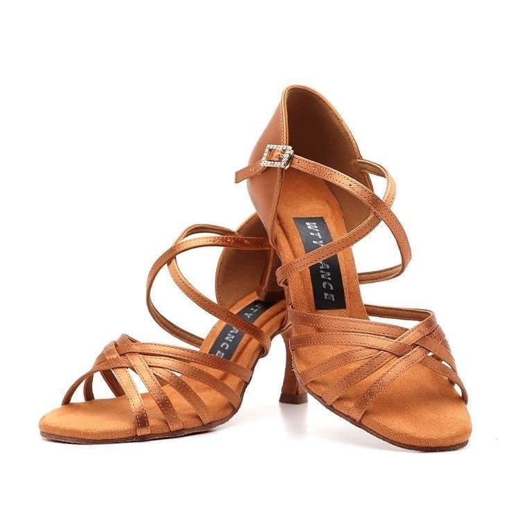 [WDX] Sandálias de dança femininas de salto alto, padrão nacional, estilo clássico, sapatos profissionais de salto alto.