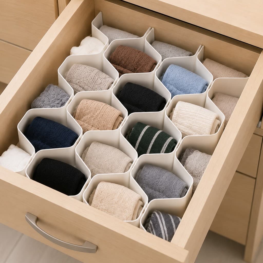 Colmeia Organizadora Para Gaveta Guarda Roupa Roupas
