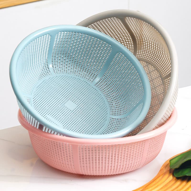 Cesta de drenagem de plástico cesta de pão doméstico ultra-fino ultra-grosso cozinha doméstica peneira de arroz lavagem