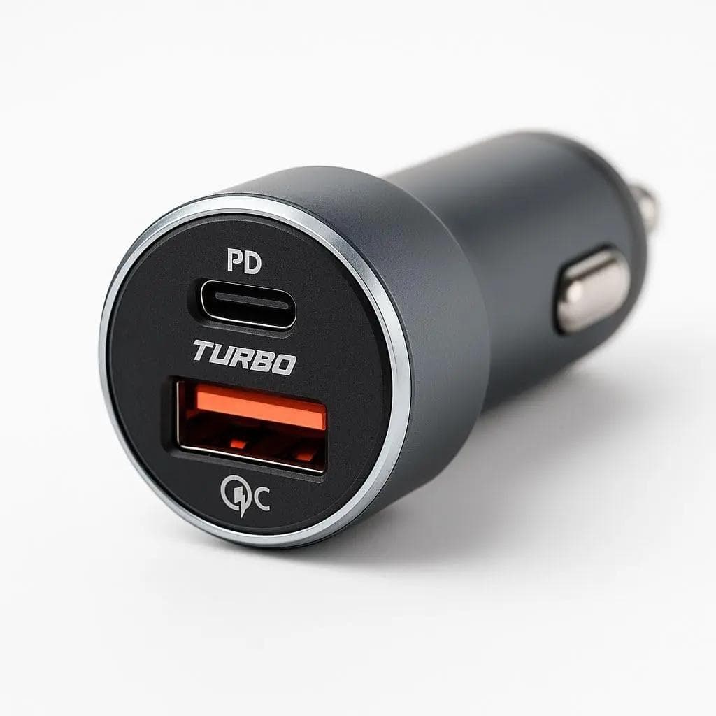 Carregador Carro Veicular Turbo 60W USB-C PD + USB-A QC 4.0