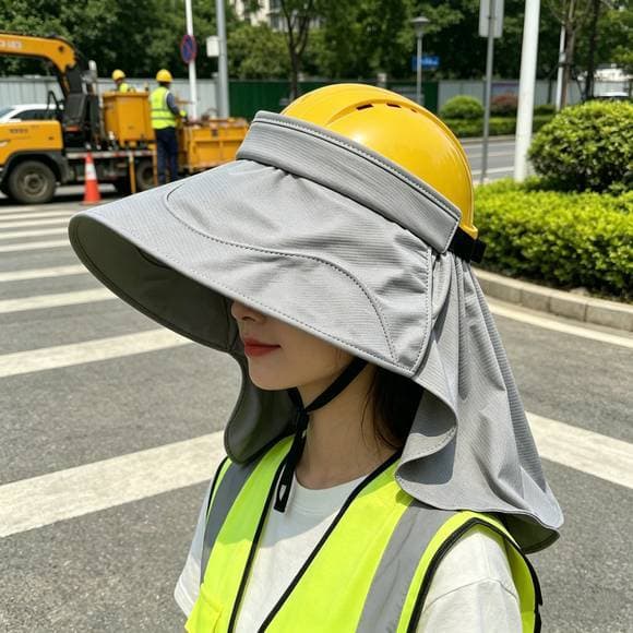 Capacete de segurança para canteiro de obras ao ar livre, protetor solar, aba, homens, mulheres, verão, ciclismo, seda g