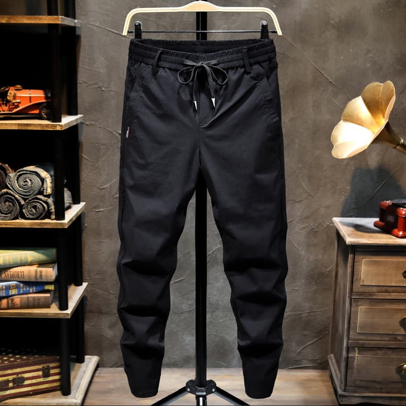 Verão novo estilo calças casuais masculinas na moda verde calças masculinas versão coreana magro-ajuste pés pequenos All
