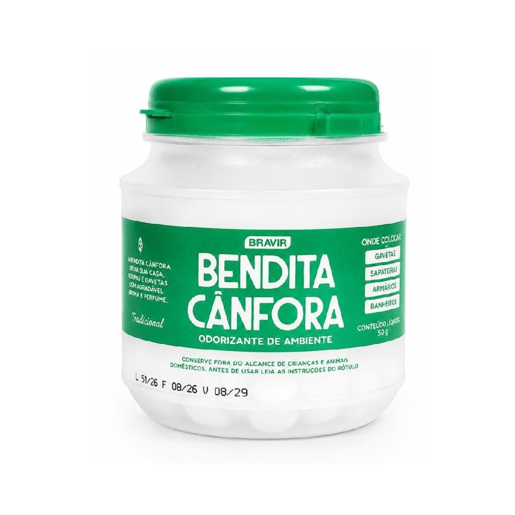 Canfora Pastilha com 200 tabletes de 75g Bendita Canfora