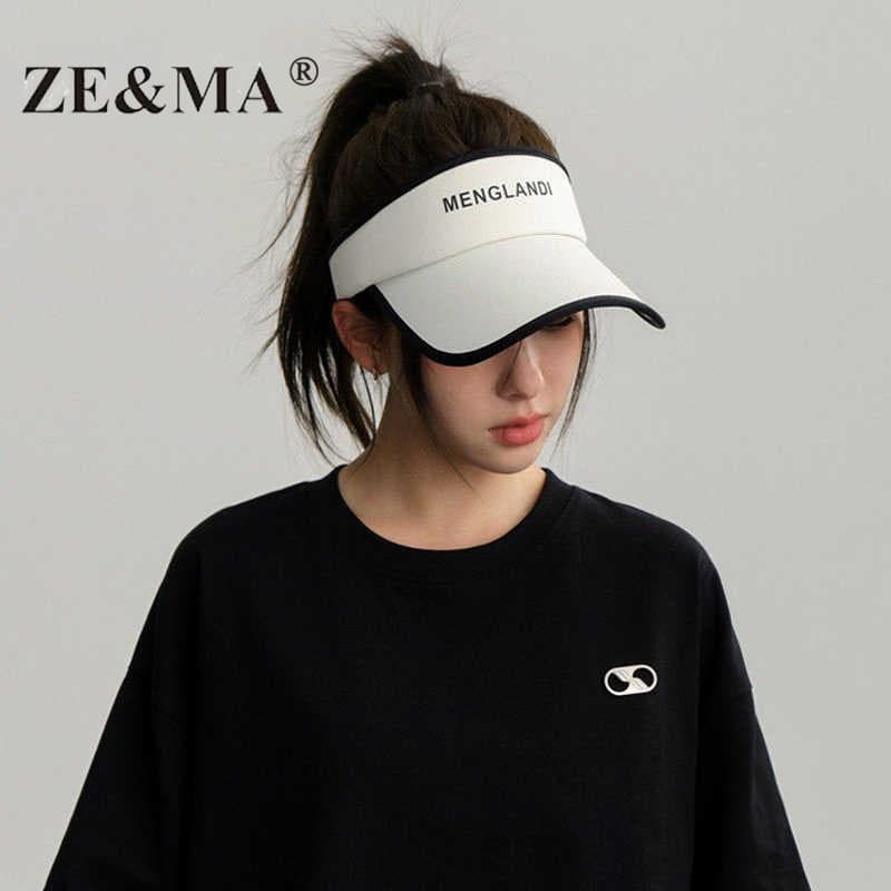 ZE & MA Vazio Top Chapéu de Proteção Solar Mulheres Verão Proteção Ultravioleta Chapéu de Verão Mulheres 2026 Novo Estil