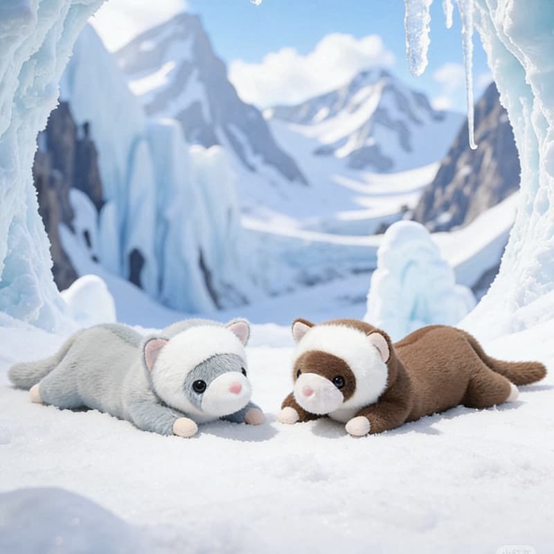 Brinquedo de Pelúcia Fofo de Furão, Boneco de Pelúcia Realista e Macio, Presente Kawaii de Pelúcia de Furão para Criança