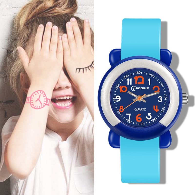 Mingrui menina relógio de quartzo estudante bonito à prova dwaterproof água ponteiro luminoso relógio das crianças ambie