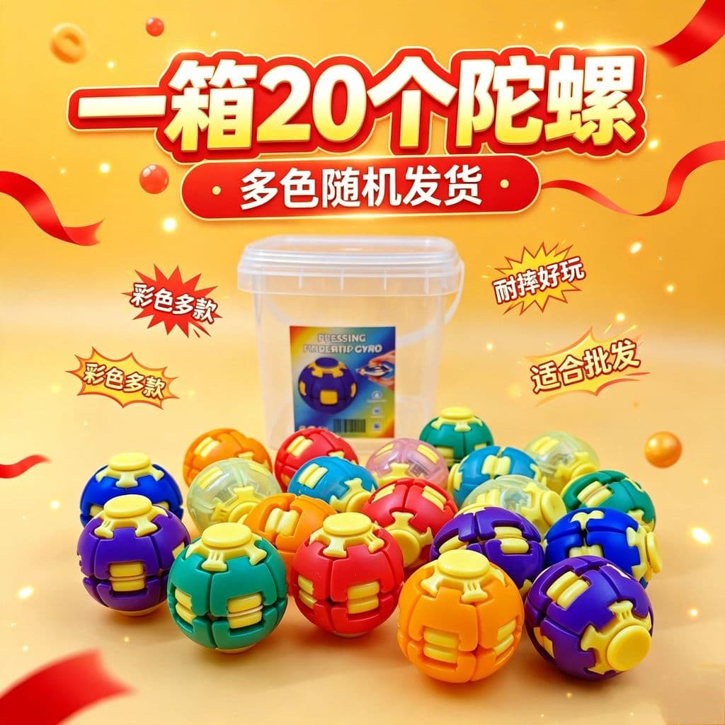 [Atacado] Venda quente tamanho pequeno imprensa rotativa bola de descompressão duplo jogar Fidget Spinner brinquedo pres