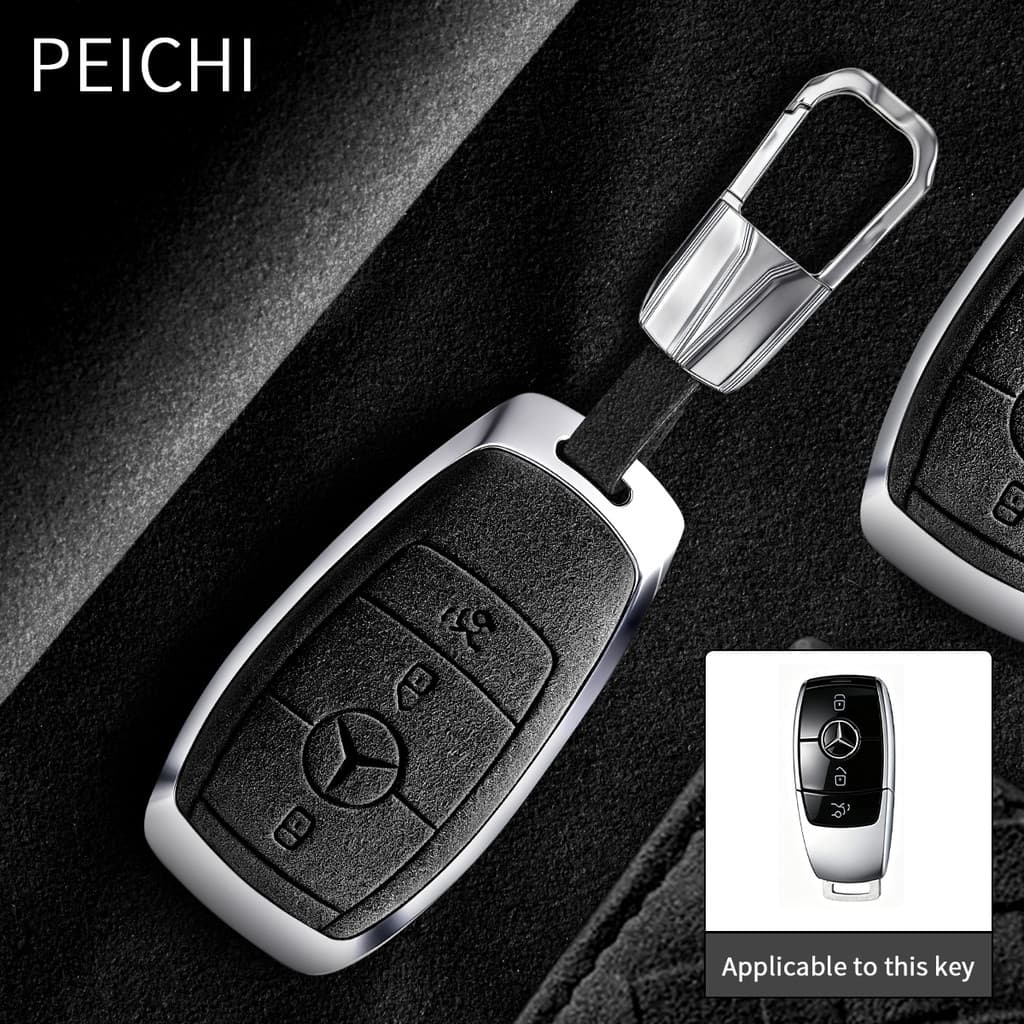 Benz A B C E Classe CLA CLS GLE W205 W213 E200 E250 E300 C180 C200 C300 Acessórios De Capa De Chave De Couro De Carro