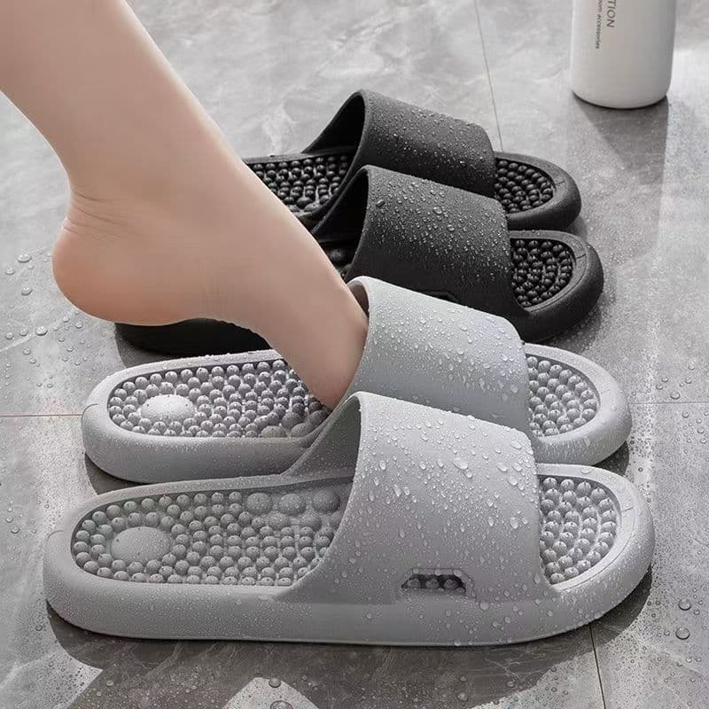 [Novo produto envio rápido] Chinelos de massagem nos pés masculinos verão doméstico ponto de acupuntura para pés banheir