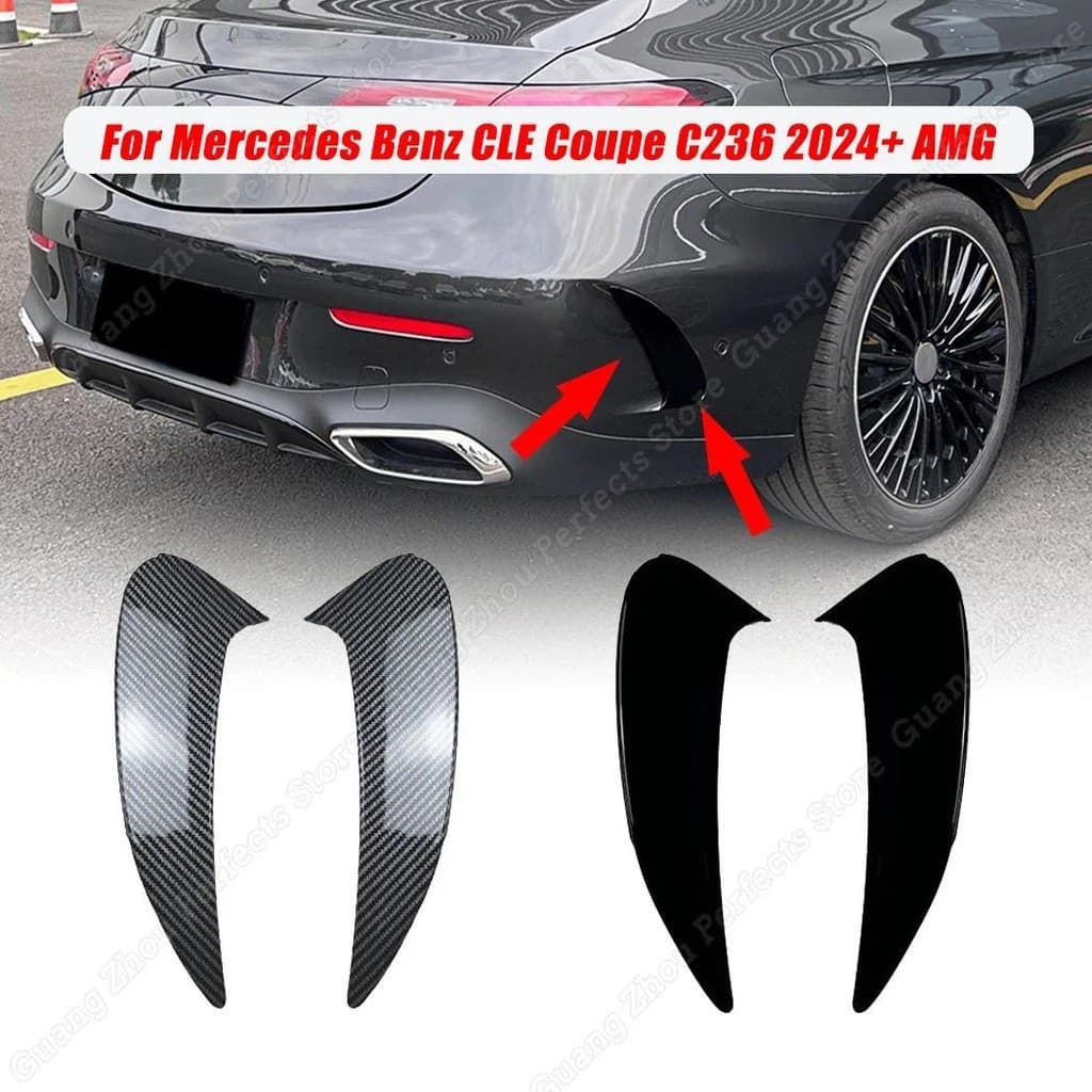 Lâmina De Vento Lateral Traseira Spoiler Ventilação De Ar Corpo Do Carro Kits Exteriores Acessórios Preto Brilhante Para