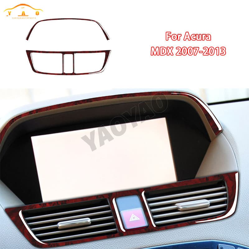 Real Macio Console De Fibra Carbono Saída Ventilação Ar Capa Guarnição Adesivo Para Honda Acura MDX 07-13 Acessórios Est
