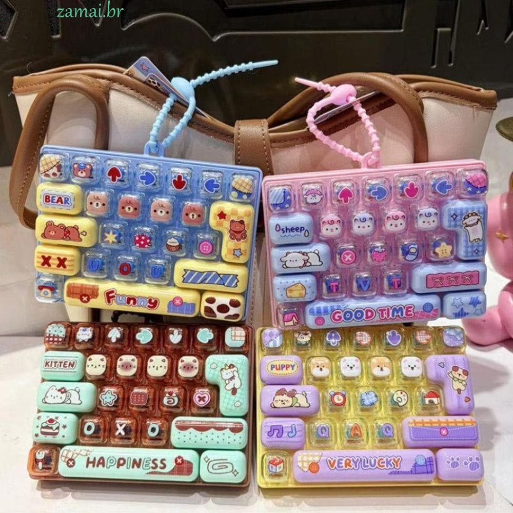 Brinquedo De Botão De Descompressão ZAMAI , Pingente De Mini Teclado De 26 Teclas Com Design Bonito , Tom Duplo Transpar