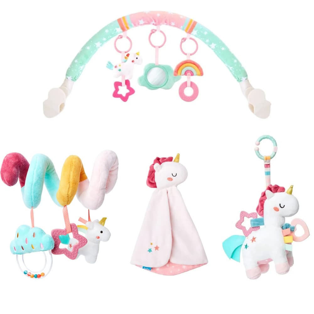 KIT MAGIC UNICÓRNIO MÓBILE, NANINHA, MOLA DE ATIVIDADES E UNICÓRNIO MUSICAL - BUBA