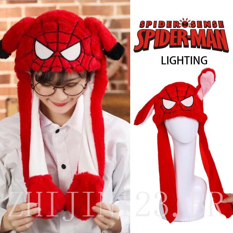 Chapéu de Pelúcia do-Aranha da da Bandai com Orelhas Piscantes Luz Presente de Aniversário para Adultos/Cri