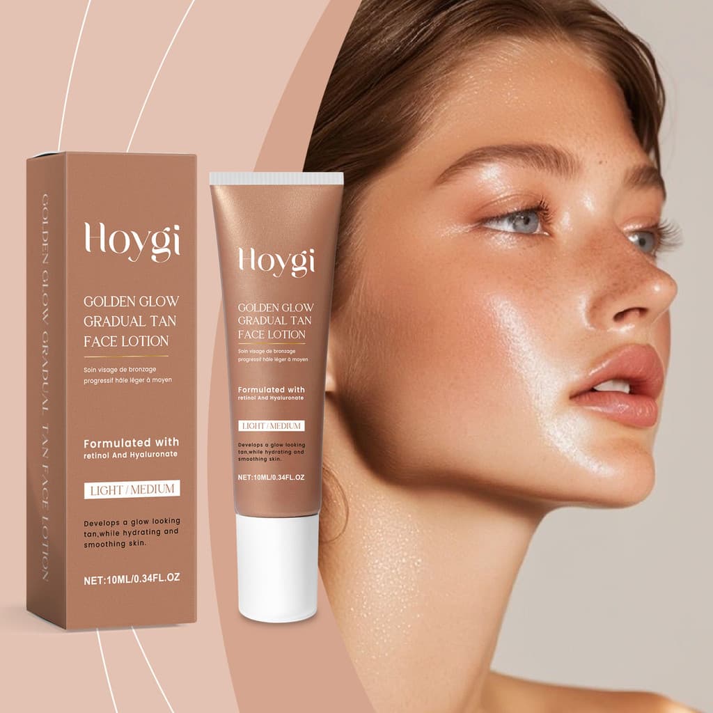 Loção Autobronzeadora Sem Sol Autobronzeador Para Rosto E Corpo , À Prova D'água , Brilho De Longa Duração , Bronzeador