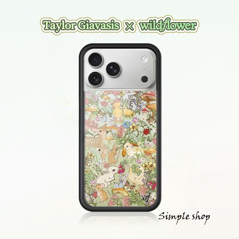 Taylor Giavasis X Wildflower Joint Name Capa De Telefone De Luxo Para IPhone17Air 17 16 15 14 13 12 ProMax Plus Soft Sid