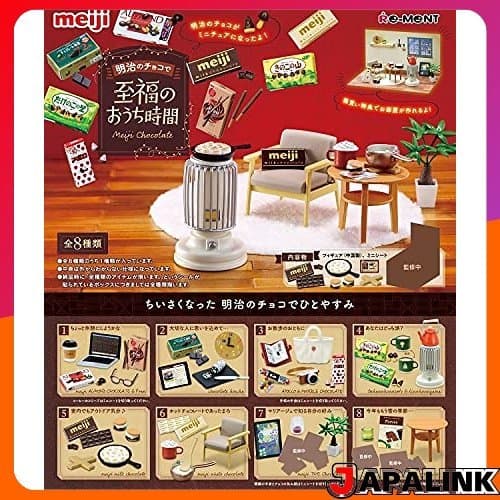 Re-ment Meiji Chocolate para um momento de alegria em casa - Produto em caixa (8 tipos, 8 unidades) 【Direct from Japan】