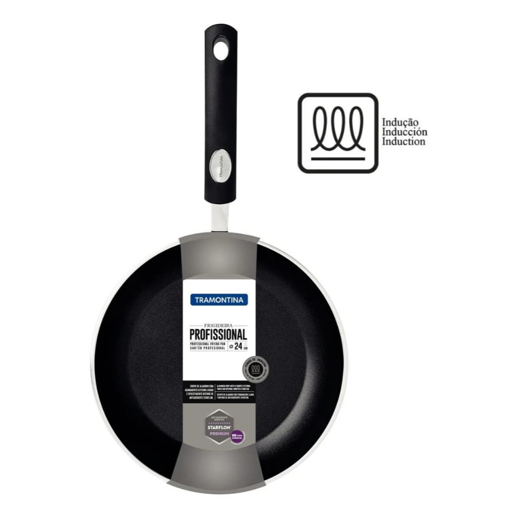 Frigideira De Indução Profissional 24cm Antiaderente Tramontina Não Gruda Pesada