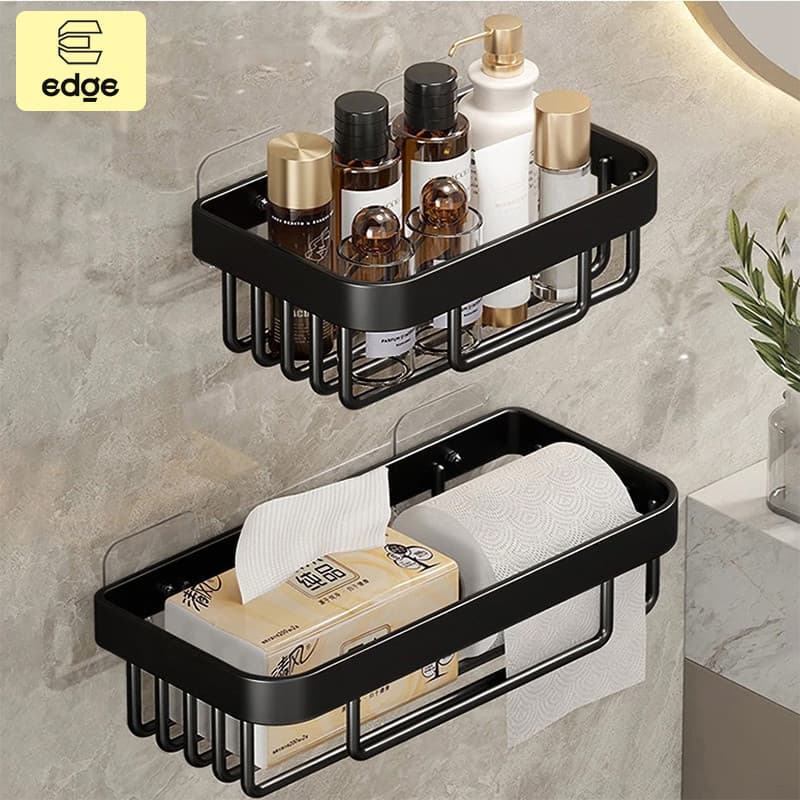Suporte Papel Higiênico Com Adesivo Preto Banheiros De Parede À Prova D 'Água Multifuncional Para Rolos De Papel Sem Fur