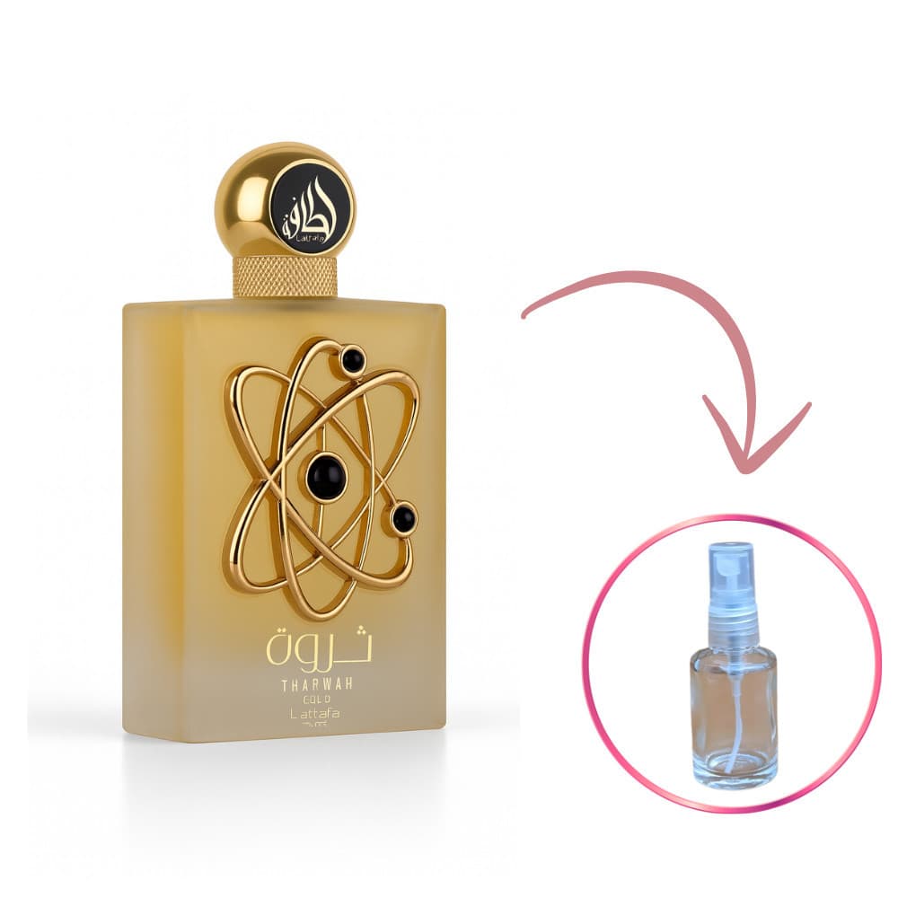 Perfume Árabe Tharwah Gold Lattafa Pride 5ml