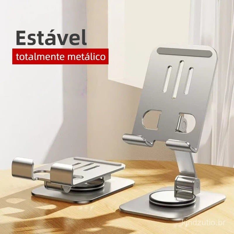 Suporte Para Celular E Tablet Ajustável Apoio Mesa