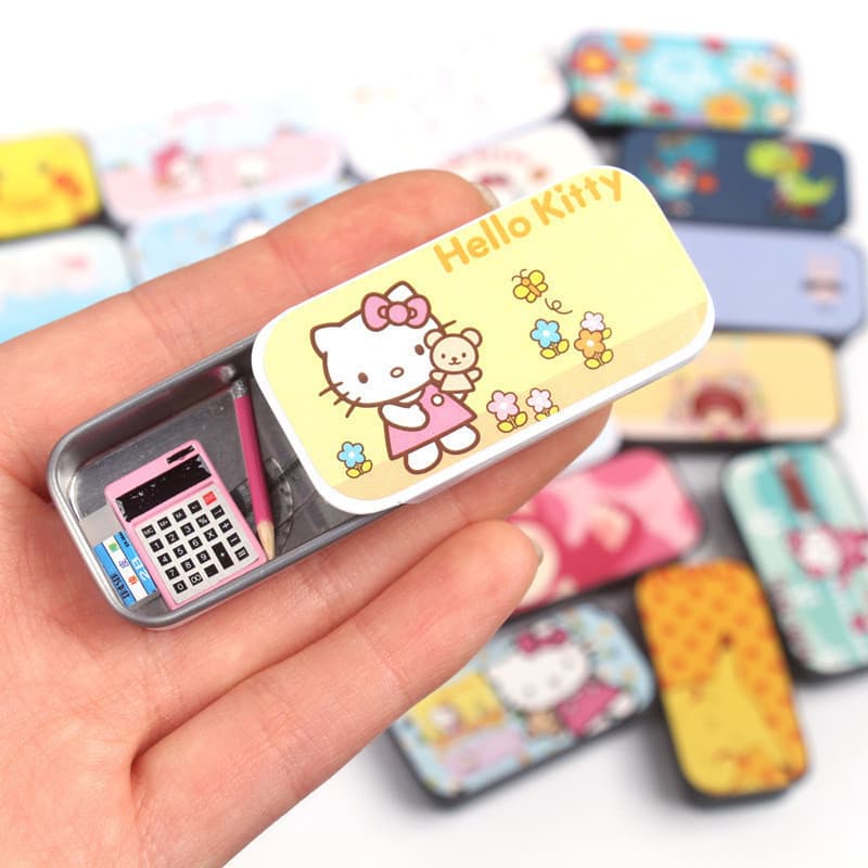 Mini Estojo de Lápis Surpresa, Brinquedo Adequado para Crianças e Meninas, para Casa de Bonecas, Mini Material Escolar T