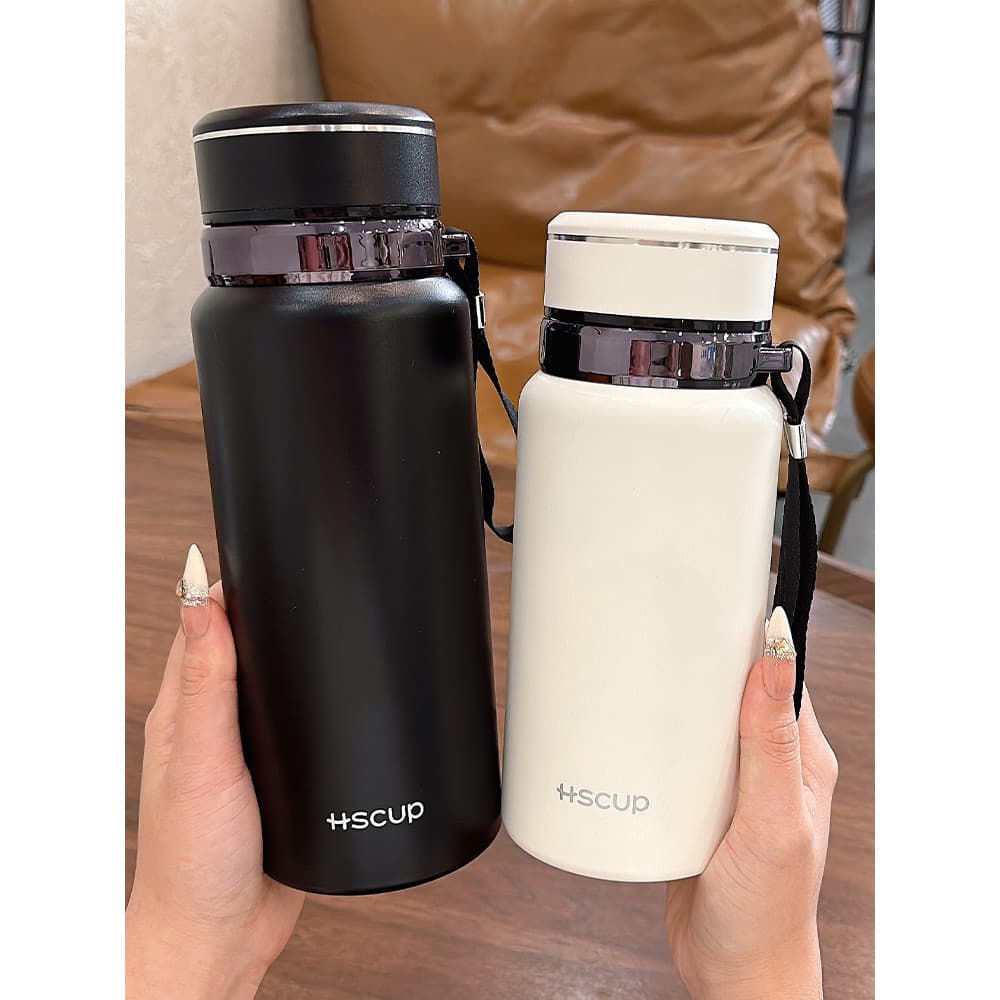 Copo térmico simples de alta qualidade, masculino, feminino, grande capacidade, xícara de chá, portátil, chaleira de aço