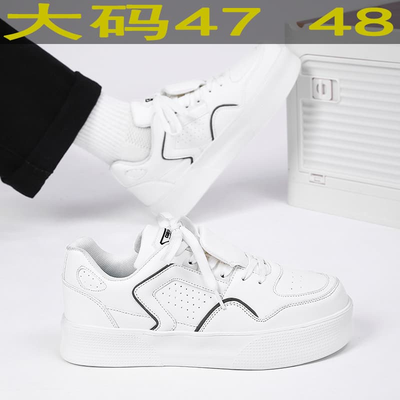Sapatos masculinos de tamanho grande 2024 novo estilo tênis casuais tamanho 47 sola grossa estudante aumentando sapatos