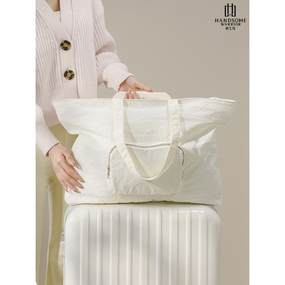 Saco de armazenamento de viagem grande capacidade feminino saco de bagagem dobrável trole caso bolsa de embarque mulhere
