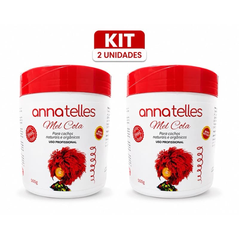 Kit 2x Creme Definidor Anna Telles Mel Cola 500g