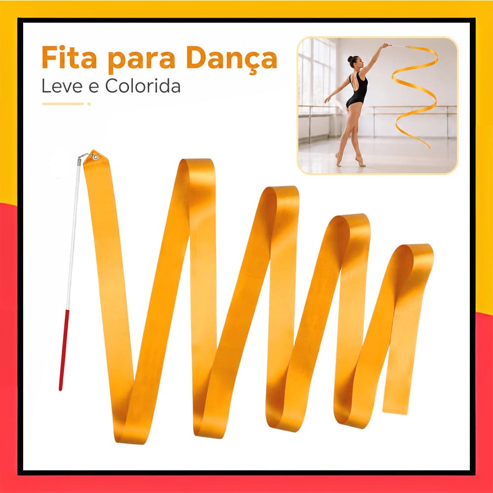 Performance de dança artística, fita de treinamento de ginástica rítmica