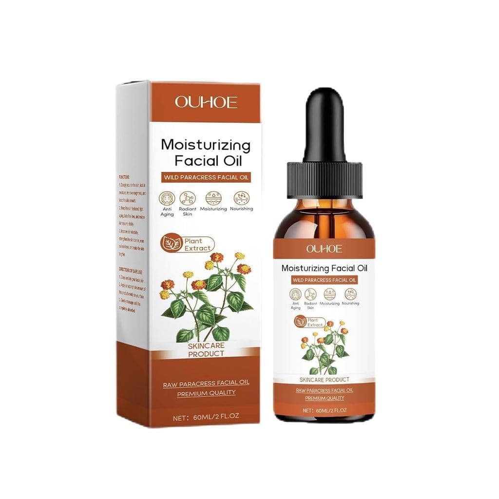 Óleo Facial de Paracress, 100% Puro e Orgânico, Óleo Facial Anti-Envelhecimento Hidratante com Flor de Spilanthes Acmell