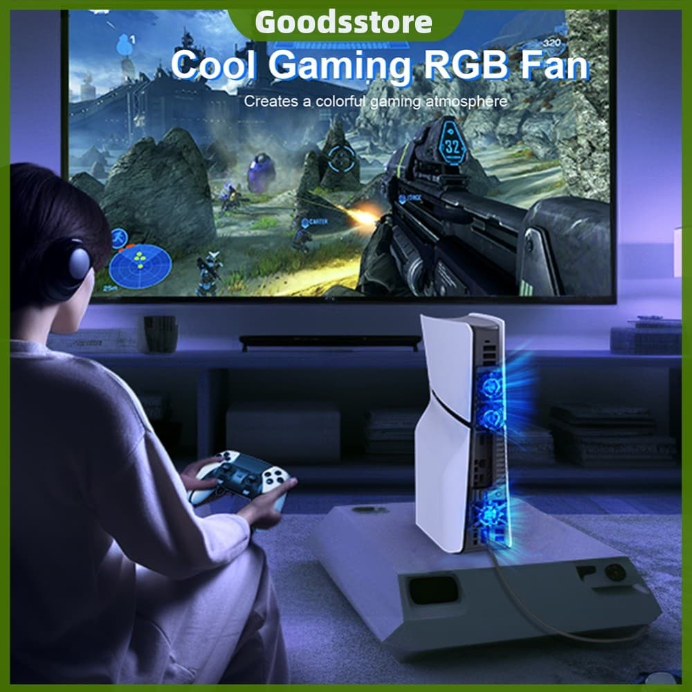 Ventilador De Resfriamento RGB Para Console De Jogos Conveniente E Útil Disco Fino/Edição Digital [Goodsstore.br]